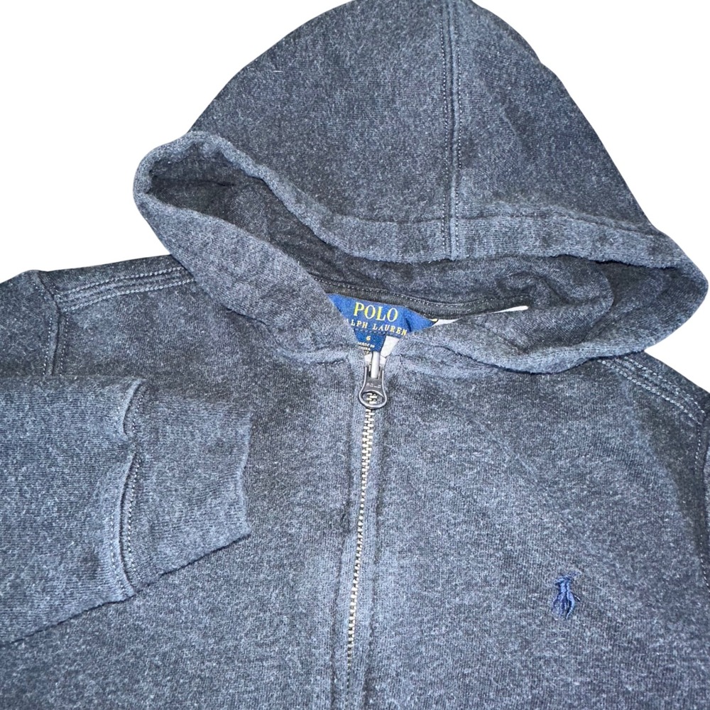 Polo Ralph Lauren Kids Charcoal Gray Zip Up Hoodie Size‎ 6